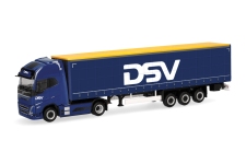 Herpa 320818 - H0 - Volvo FH Gl. XL Gardinen-Sattelzug DSV